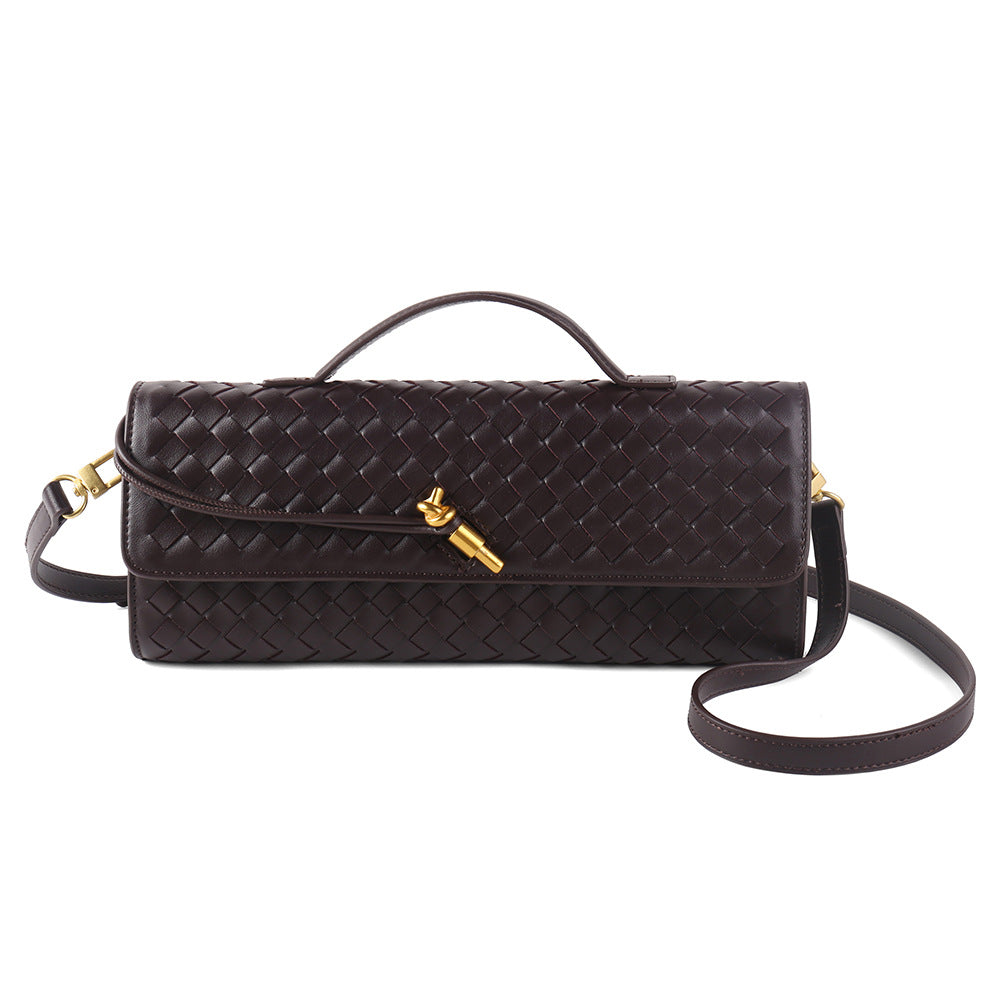 Popular Woven Dinner Baguette File Horizontal Handbags