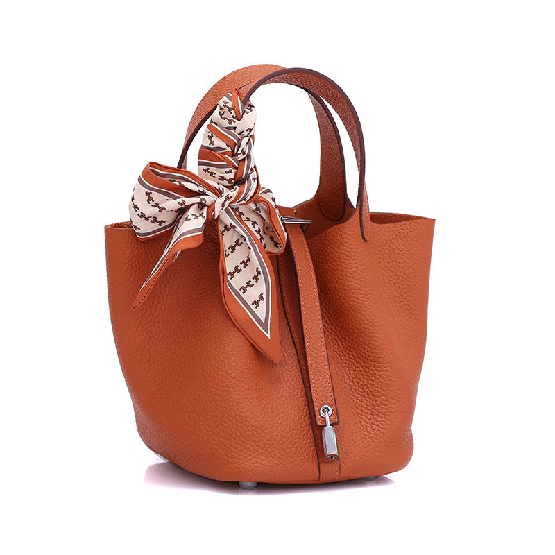 Women's First Layer Cowhide Leather Large Capacity Handbags