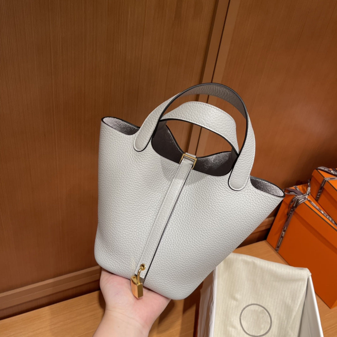 Women's Vegetable Basket Genuine Leather Niche Advanced Mother Handbags