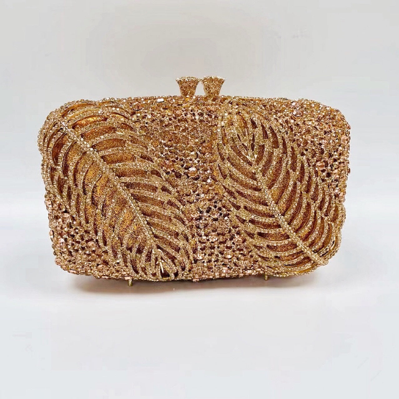 Women's Strictly Choose Two Pieces Leaf Shaped Diamond Banquet Rhinestone Evening Bags