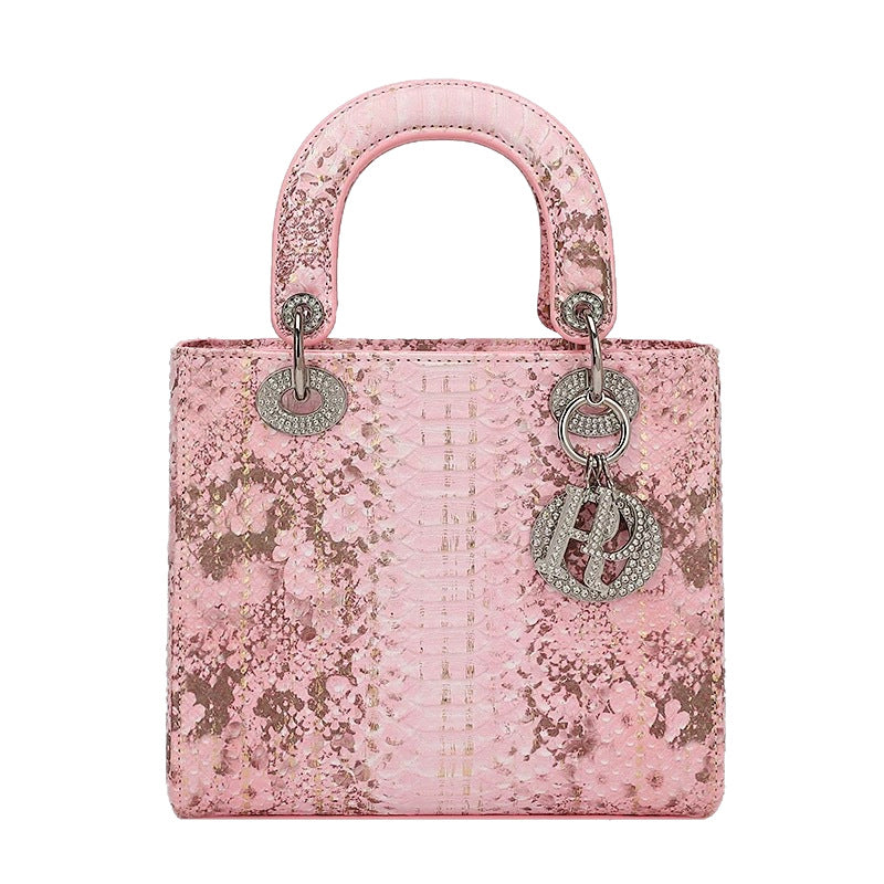 Snake Pattern Retro Diana Female Niche Fashion Crossbody Bags