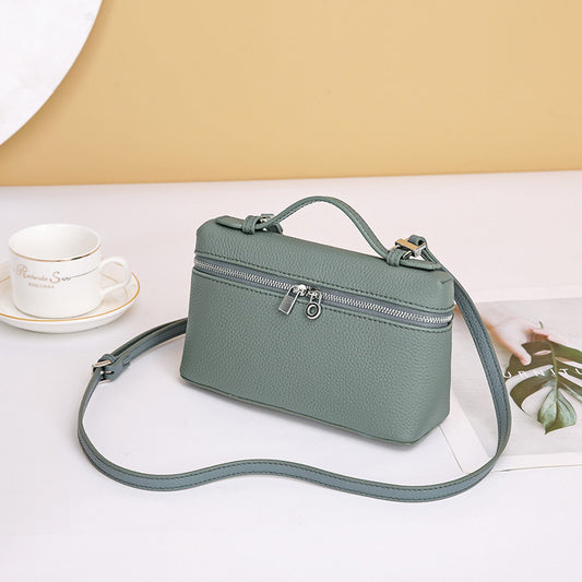 Women's Leather Niche Temperament Lunch Box Summer Simple Crossbody Bags