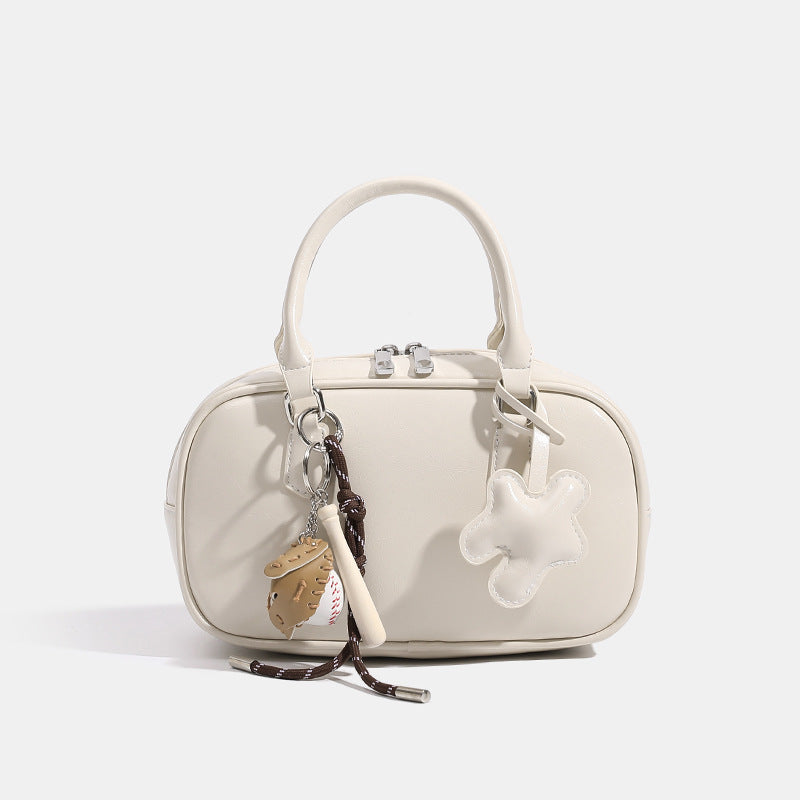 Design Bowling Female Cute Vintage Boston Bags