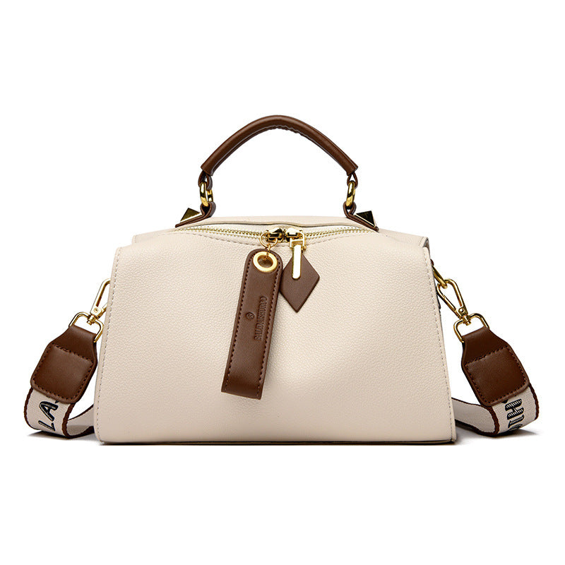 Women's Fashion Simple Wide Strap Female Soft Crossbody Bags