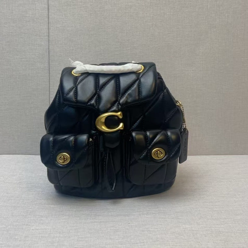 Women's Trendy Rhombus Chain Good-looking Versatile Backpacks