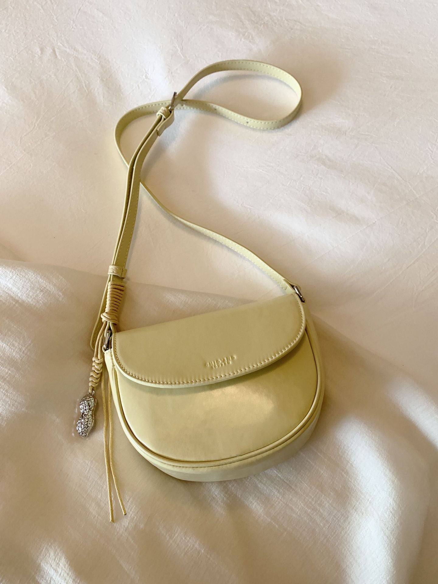 Women's Half Sugar Milk Chestnut Saddle Summer Crossbody Bags