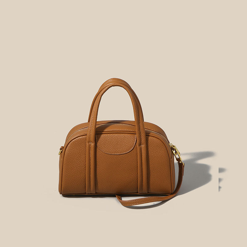 Women's Leather Boston Autumn Layer Cattlehide Fashion Crossbody Bags