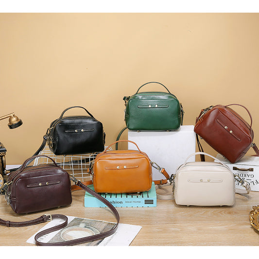 Women's Female Versatile Niche Design Genuine Leather Crossbody Bags