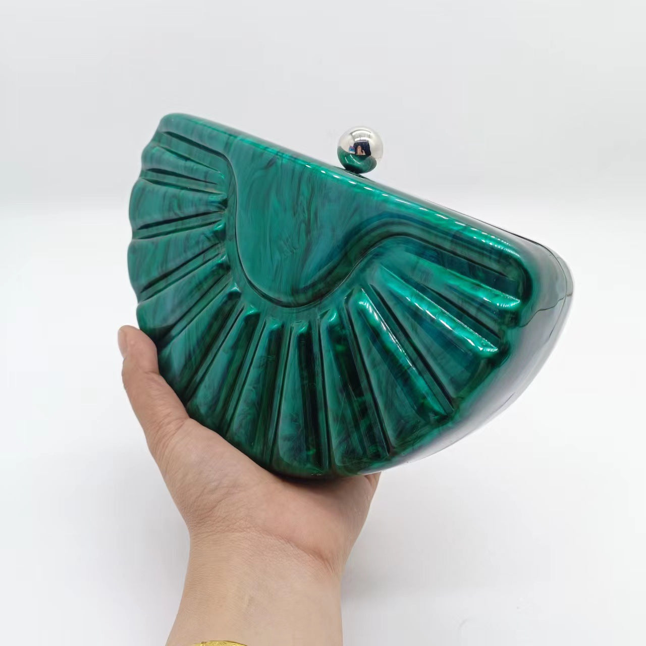 Women's Semicircle Shell Acrylic Fashion Wedding Dinner Evening Bags