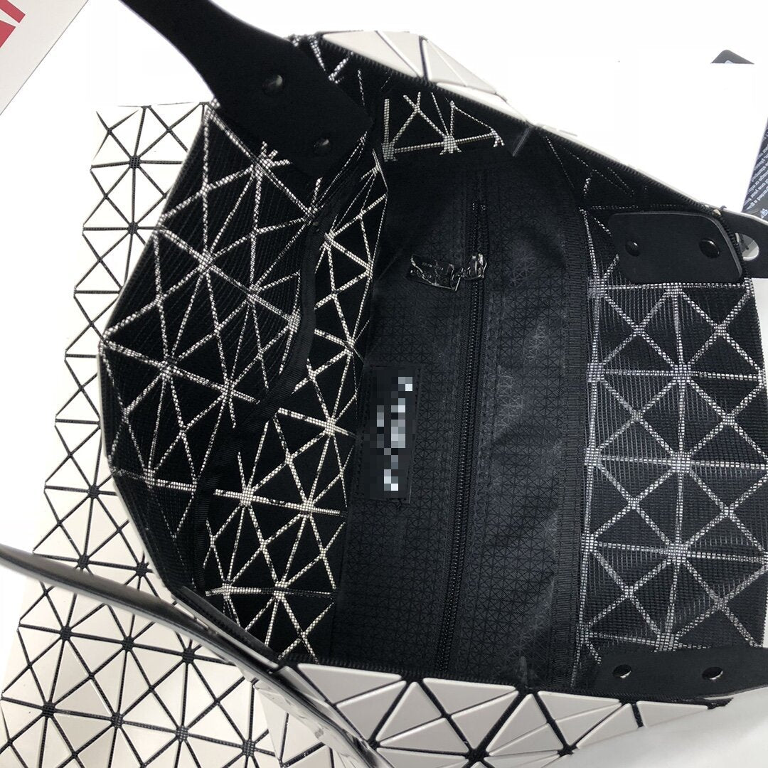 Grid Folding Life Portable Female Large Shoulder Bags