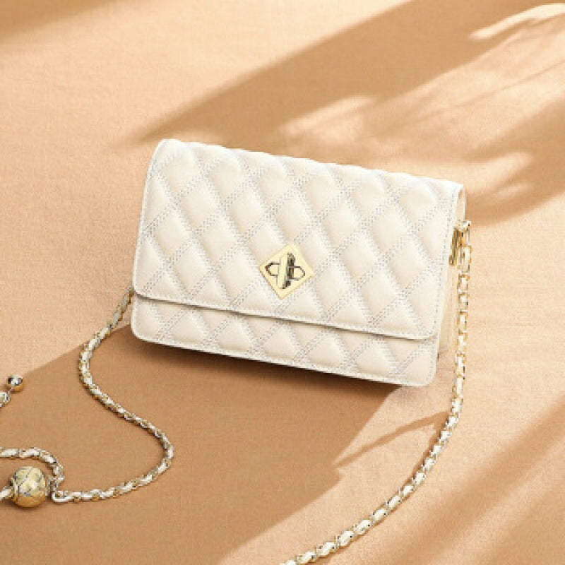 Women's Cowhide Fashion Classic Style Rhombus Chain Bags