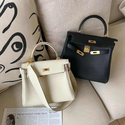 Women's Strap Gold Second Generation Kelly Closed Toe Handbags