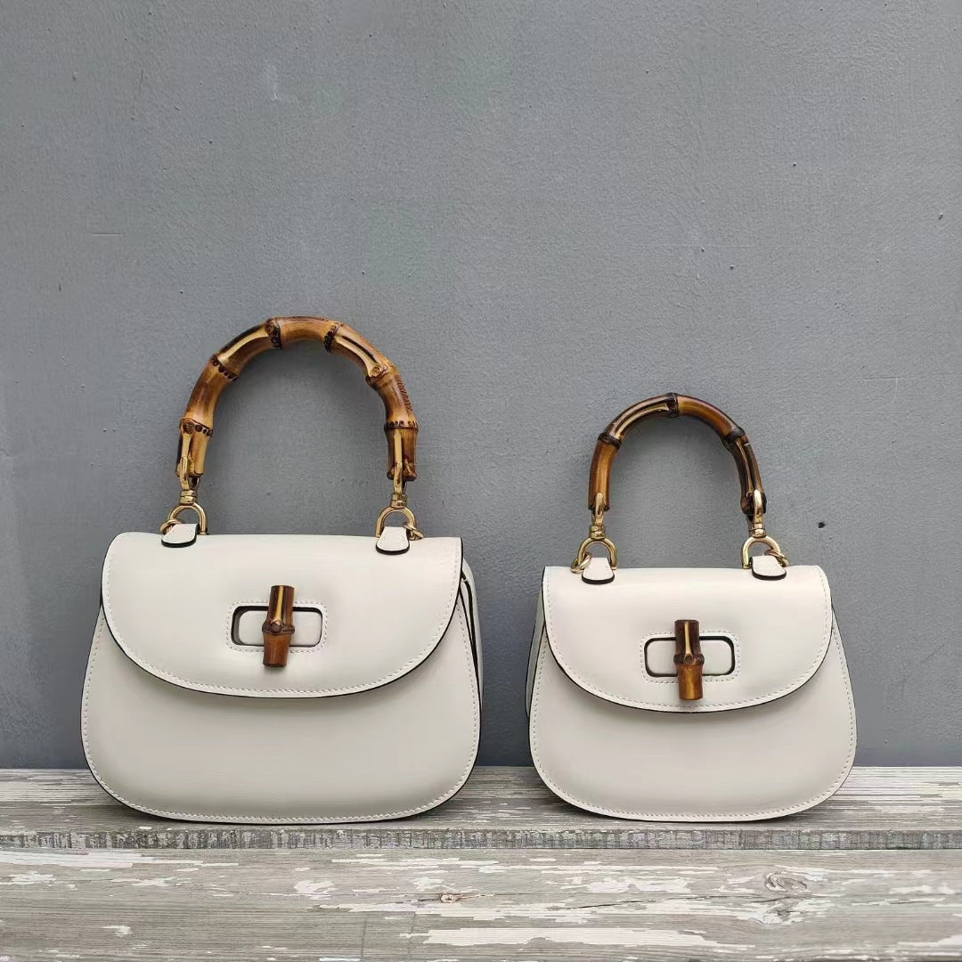 Women's Bamboo Joint Saddle Fashion Retro Leather Crossbody Bags