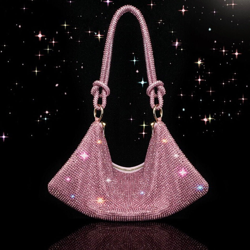 Women's Handmade Crystal Banquet Rhinestone Dinner Underarm Evening Bags