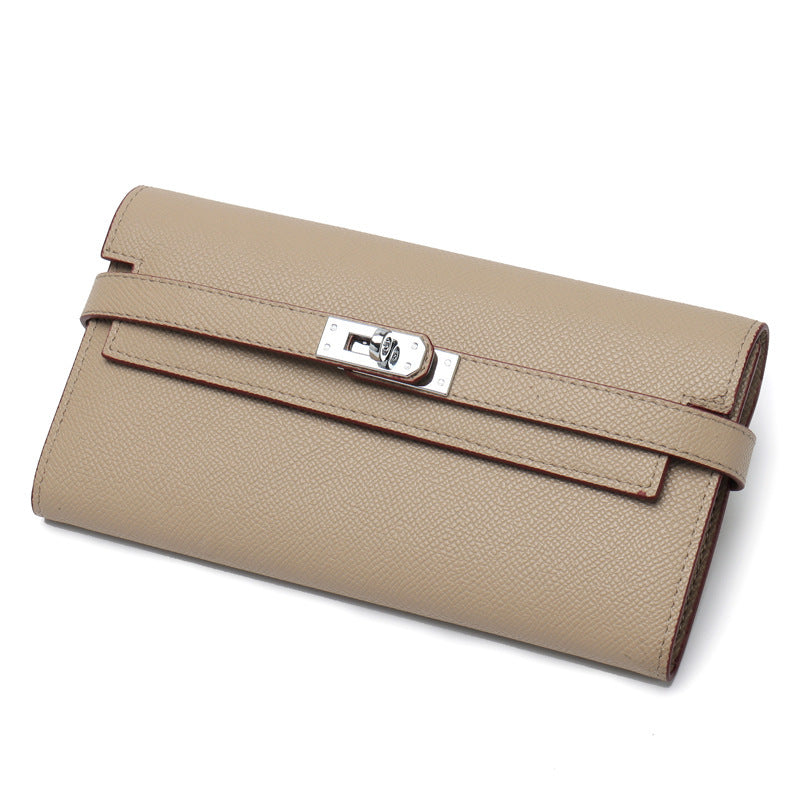 Women's Fashion Classic Palm Print Cowhide Clutch Ladies Wallets