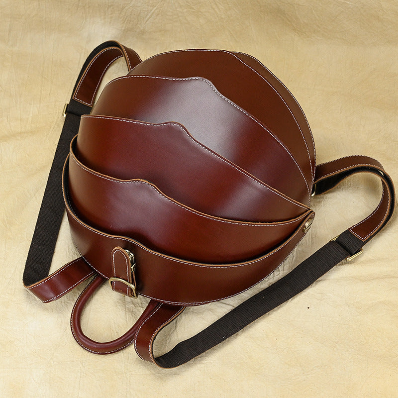 Women's Genuine Leather Fashion Personalized Beetle Unisex Backpacks