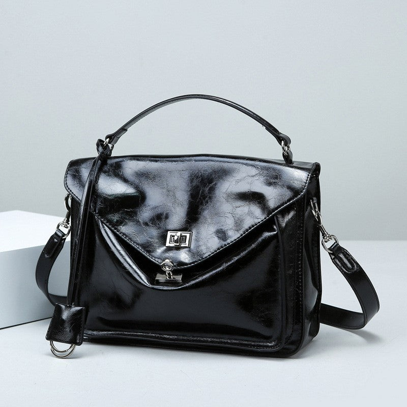 Women's Tanned Soft Leather Light Luxury Large Crossbody Bags