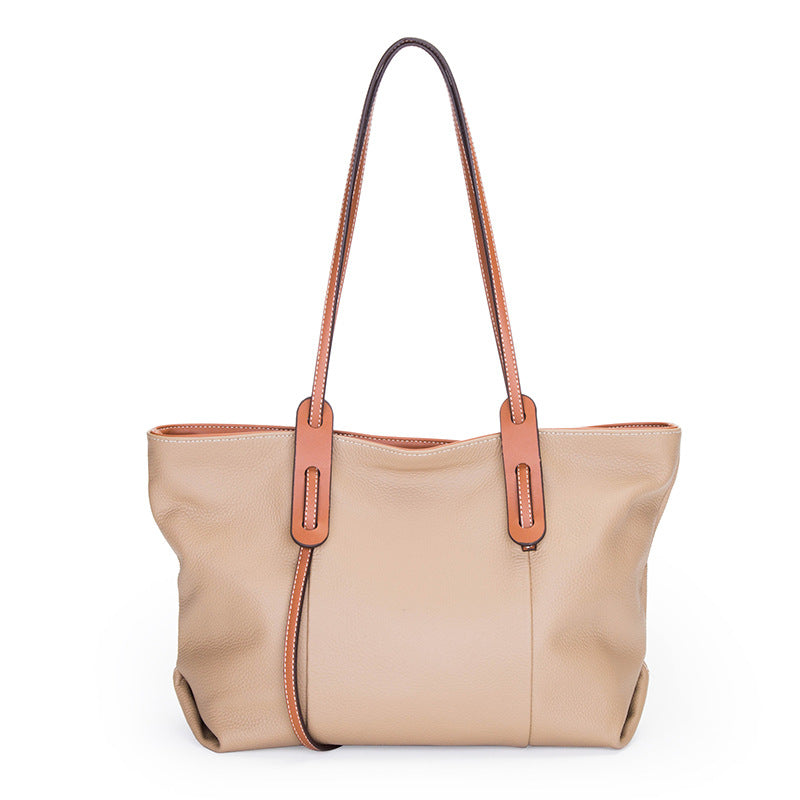 Women's Layer Cowhide Large Capacity Versatile Fashion Bags