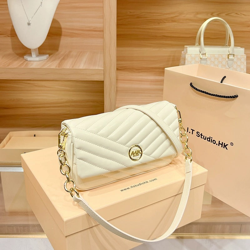 Women's Genuine Leather Simple Underarm Fashion Bags