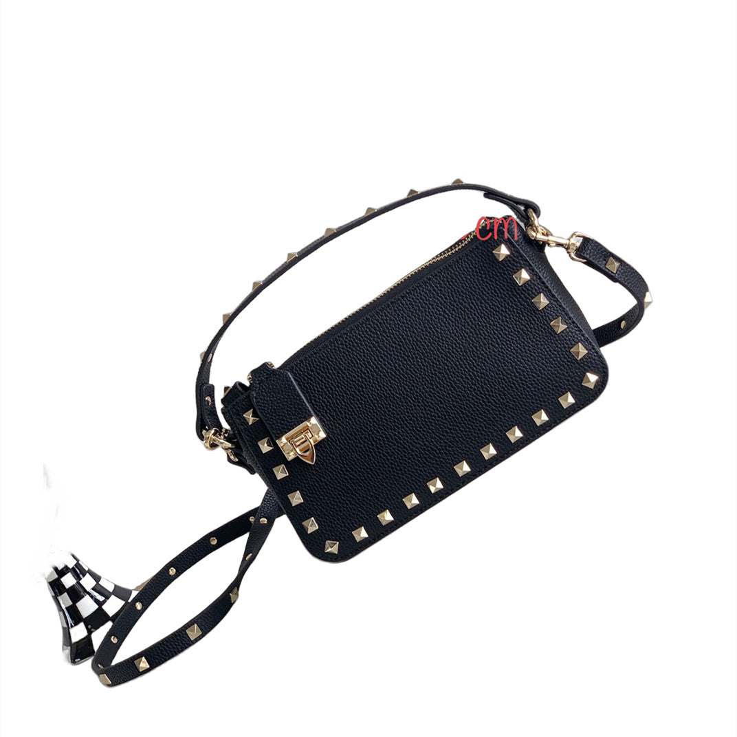 Women's Luxury Fashion Size Lychee Pattern Calfskin Portable Shoulder Bags