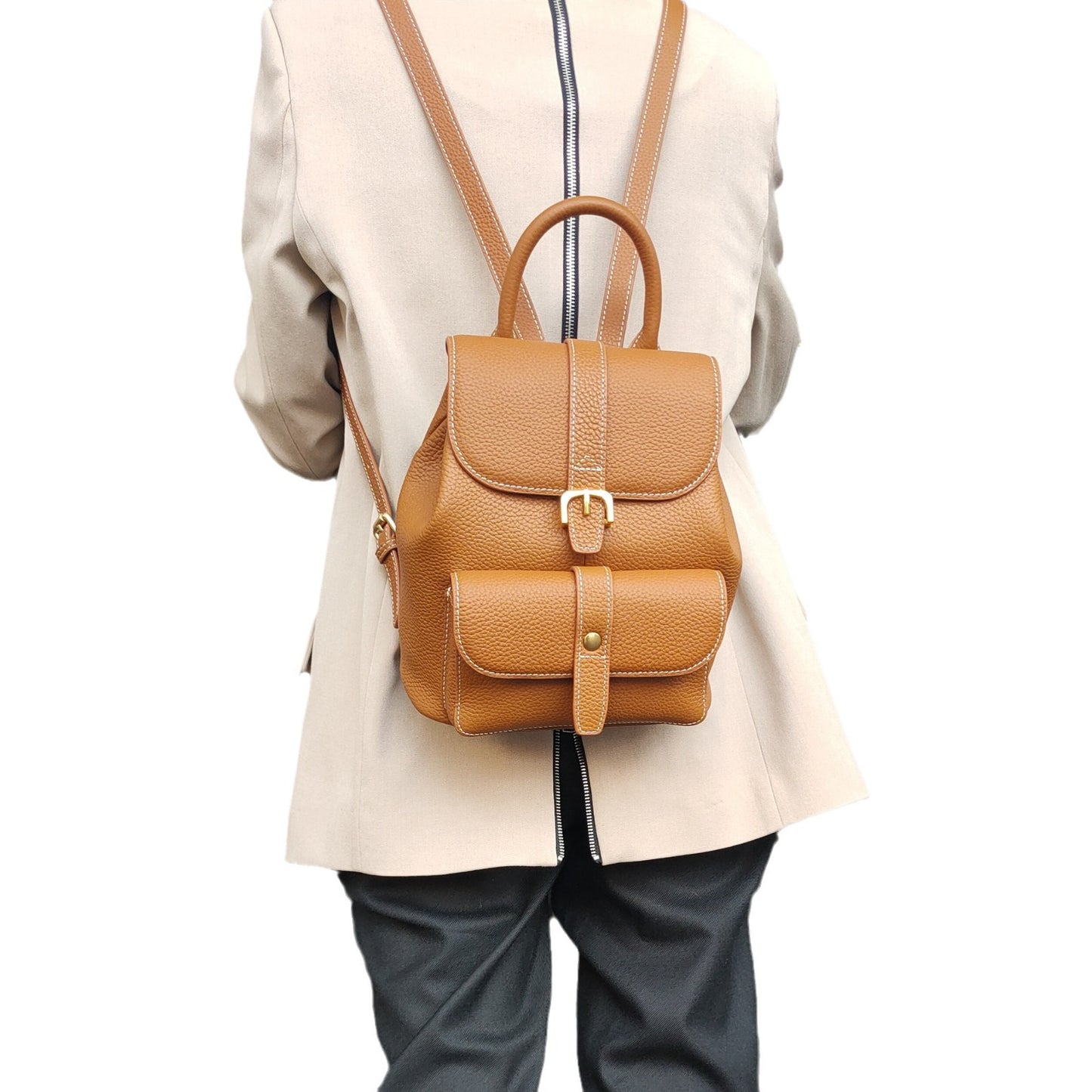 Women's Leather Trendy Soft First Layer Cowhide Backpacks