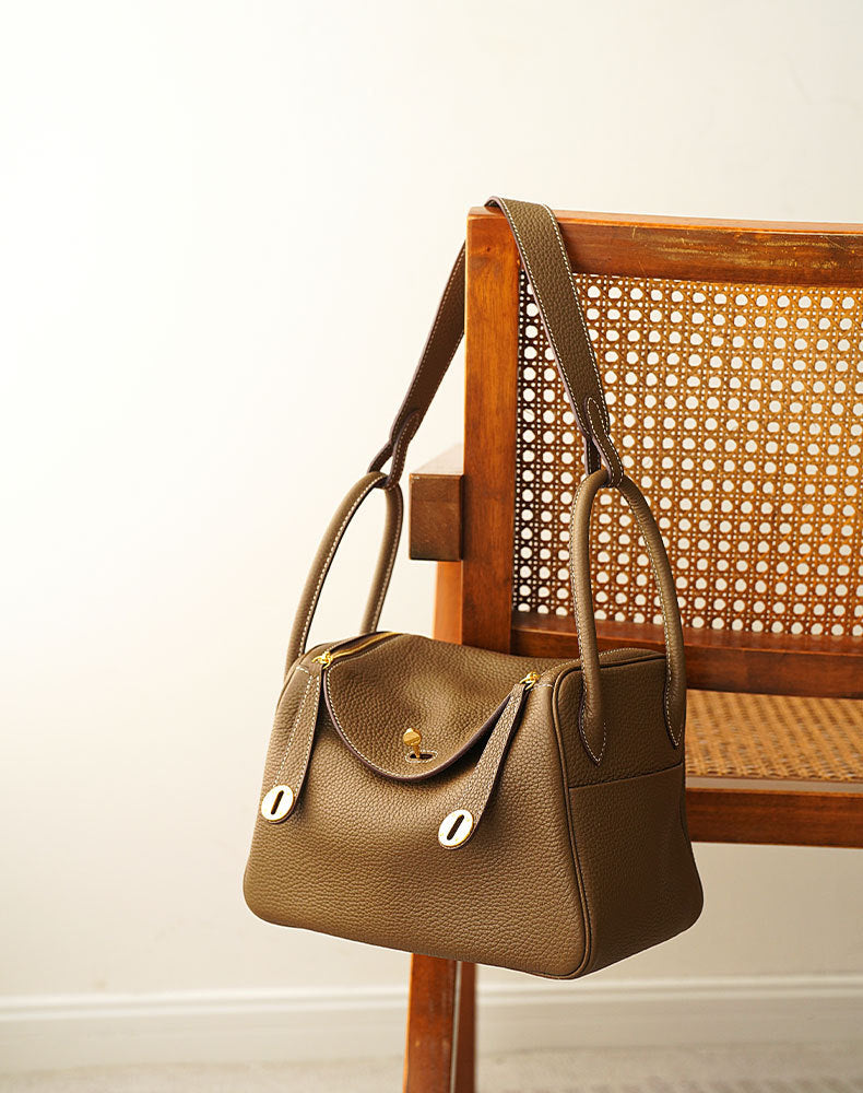 Women's Handmade Large Lindy Genuine Leather Doctor Handbags