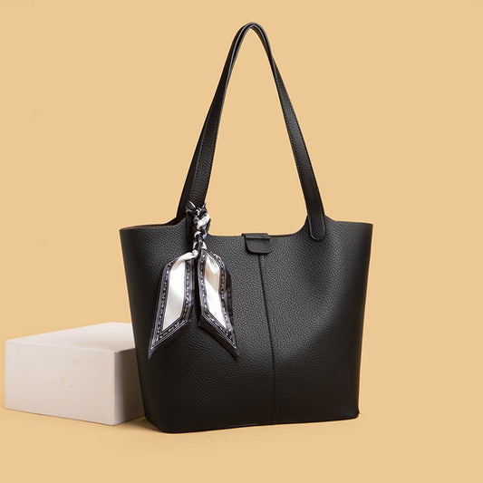 Women's Leather Pattern Commuter Big Trendy Fashion Elegant Mother Shoulder Bags
