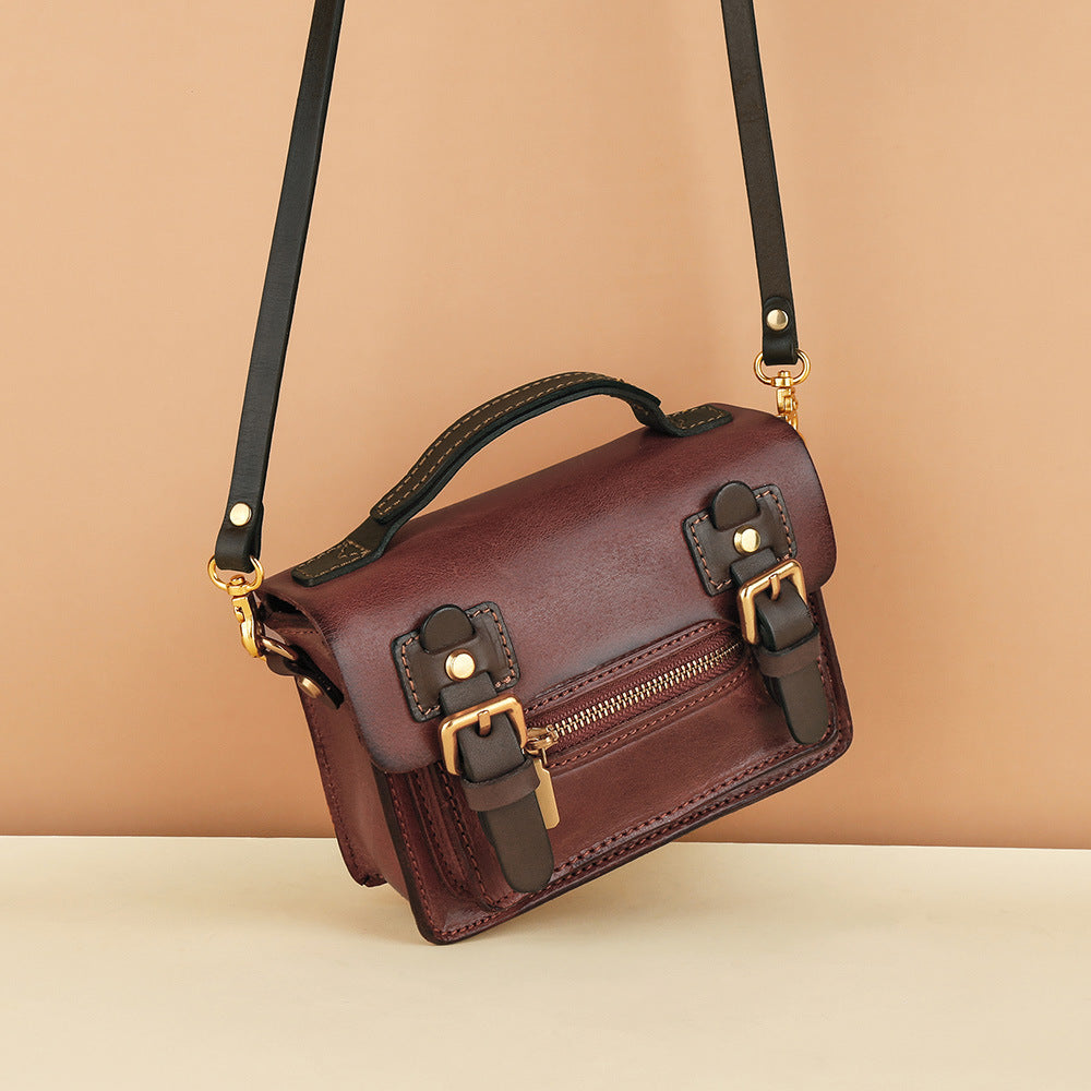 Women's Top Layer Cowhide High-grade Mini Genuine Crossbody Bags