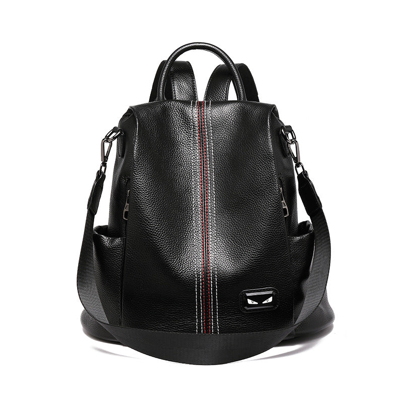 Women's Leather Texture Soft Fashion Large Capacity Backpacks