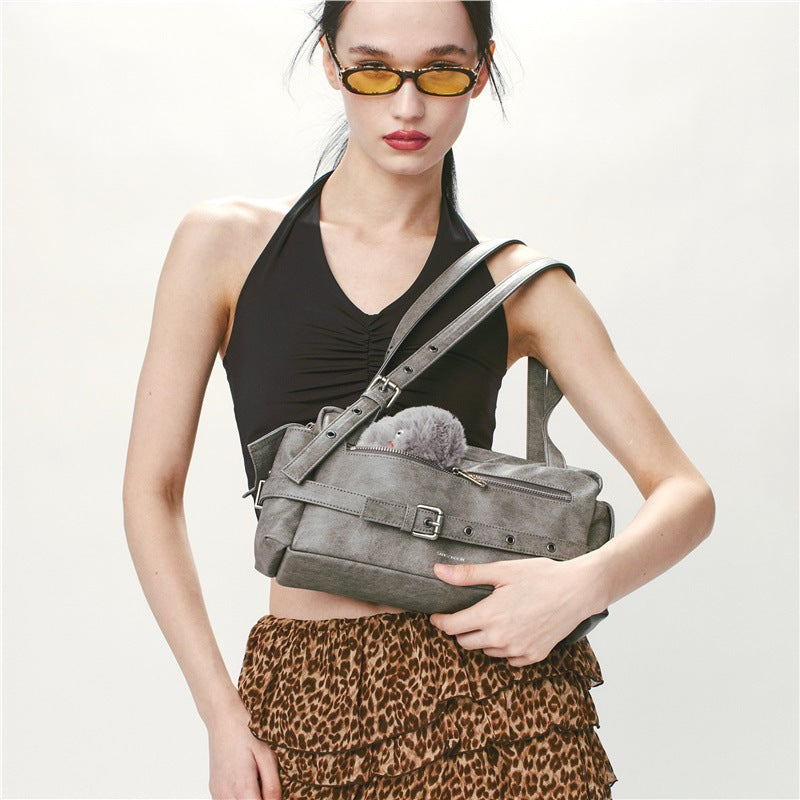 Niche Saddle Song Soft Leather Underarm Crossbody Bags