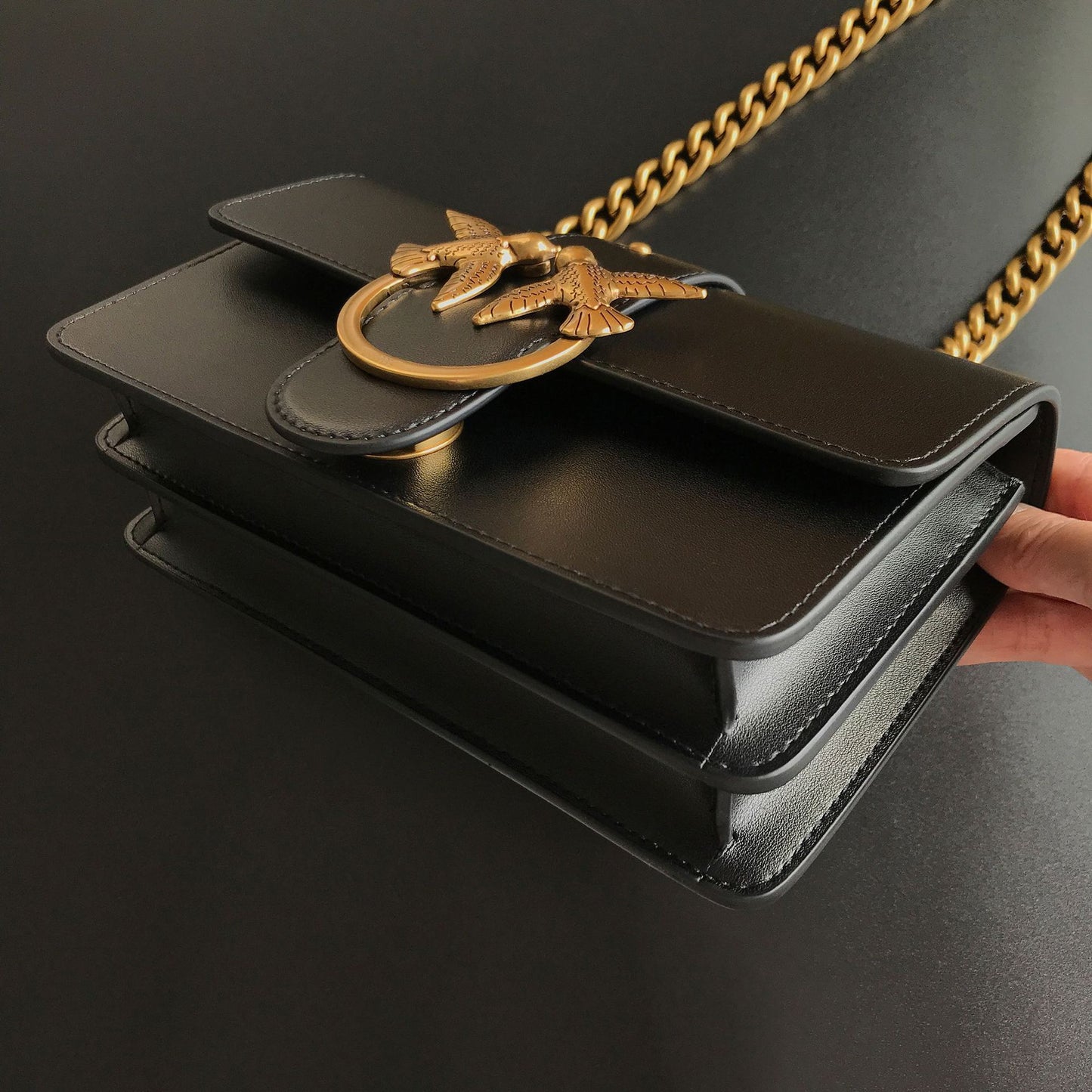 Genuine Leather Swallow Wine God Chain Shoulder Bags