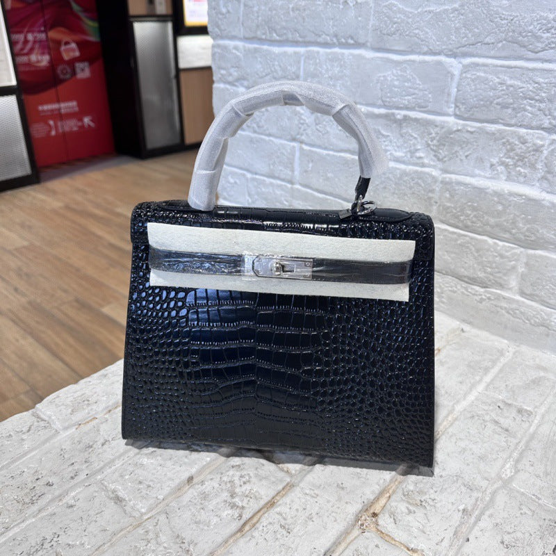 Women's Palm Print Genuine Leather Kelly Mini Bags