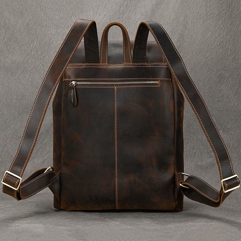 Women's & Men's & Leather Personalized Flip Inch Vintage Backpacks