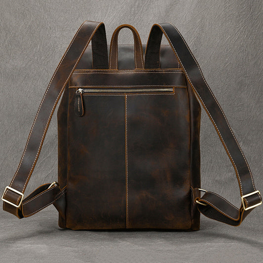 Women's & Men's & Leather Personalized Flip Inch Vintage Backpacks