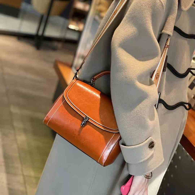 Women's Summer Genuine Leather Cowhide Simple Fashion Shoulder Bags