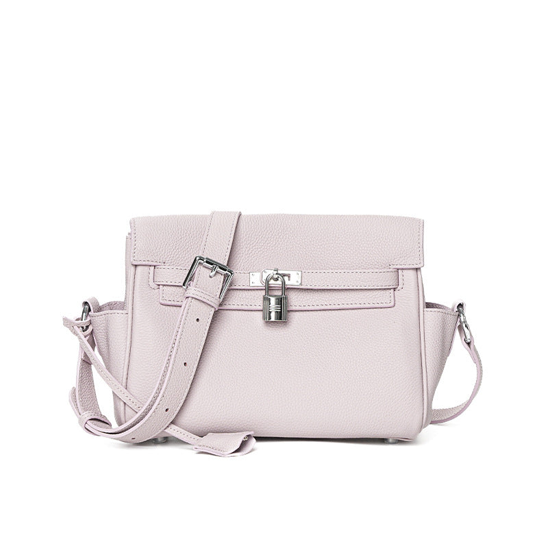 Women's Cowhide Kelly Black Portable Commuter High-grade Shoulder Bags