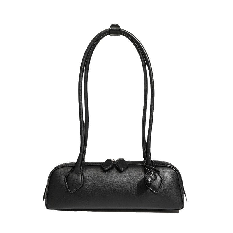 Women's French Minority Sausage Vintage Underarm Baguette Leather Crossbody Bags