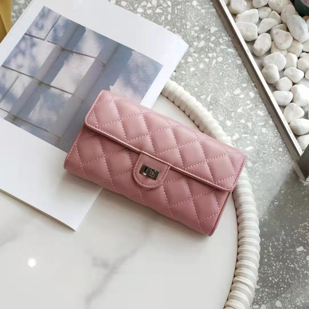 Unique Classy Cowhide Multiple Slots Zipper Handbags