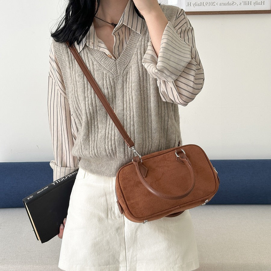 Women's Korean Style Suede Autumn Retro Minimalist Bags