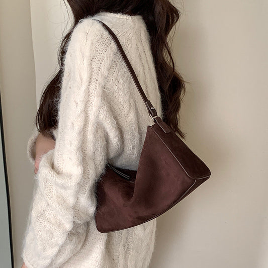 Women's Suede Leather Frosted Stylish Personalized Genuine Crossbody Bags