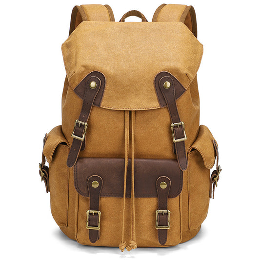 Women's & Men's & Valise Large Capacity Computer Wax Canvas Backpacks