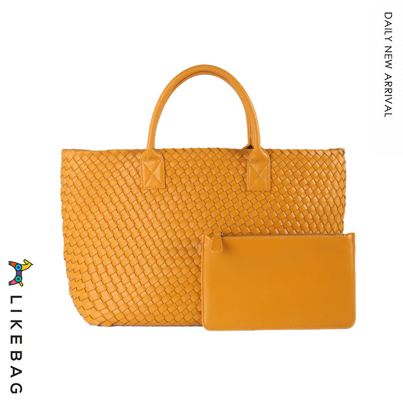 Women's Handmade Woven Simple Large Capacity Combination Shoulder Bags