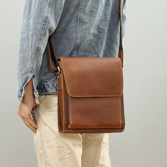 Men's Business First Layer Cowhide Crazy Horse Men's Handbags