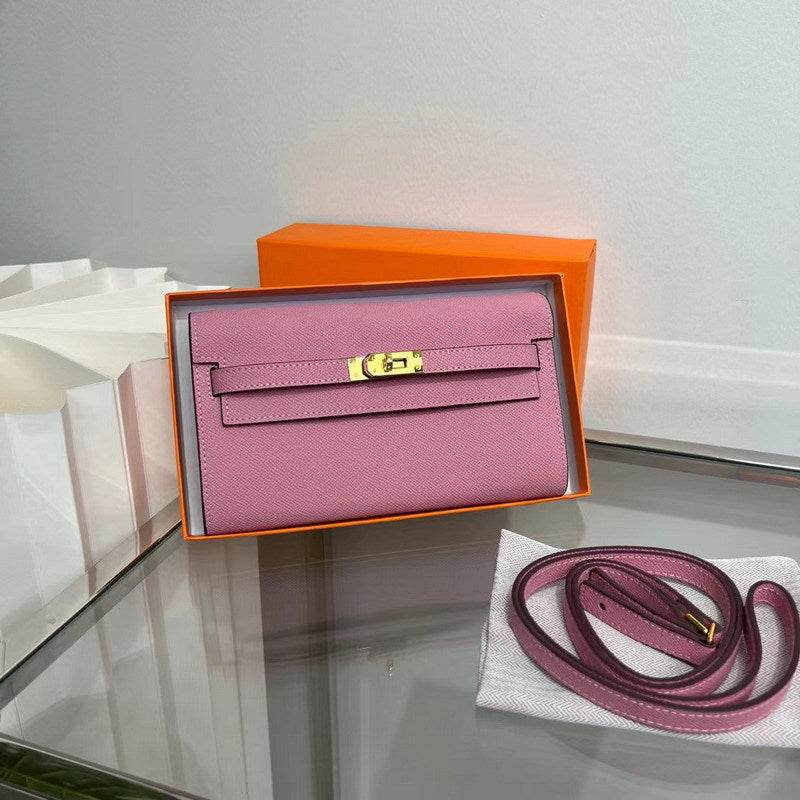Pattern Kelly Gold Mid-length Clutch Genuine Ladies Wallets