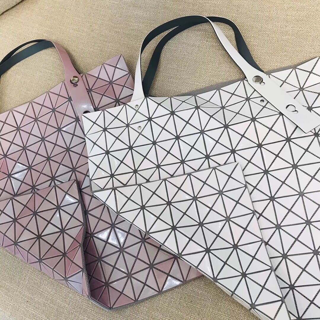 Grid Folding Life Portable Female Large Shoulder Bags