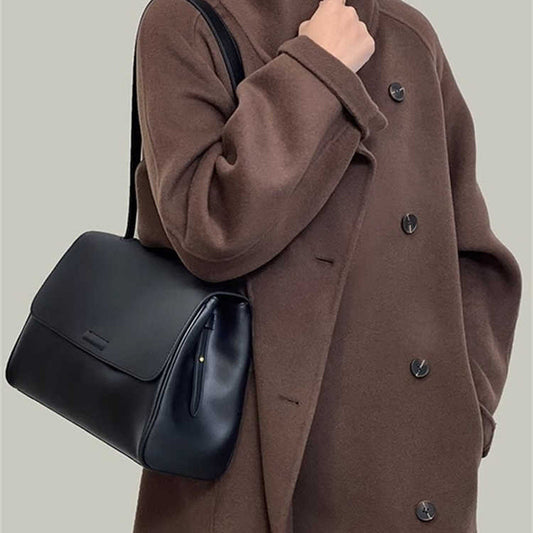 Women's High-grade Portable Cowhide Simple Fashion Large Shoulder Bags