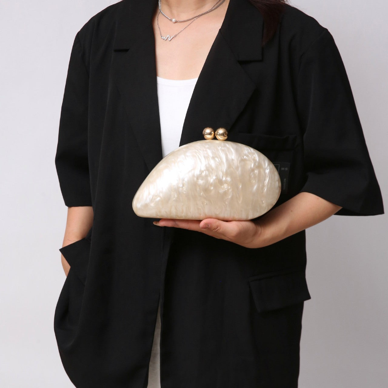 Women's Dinner Shell Acrylic Fashion Wedding Clutch Bags