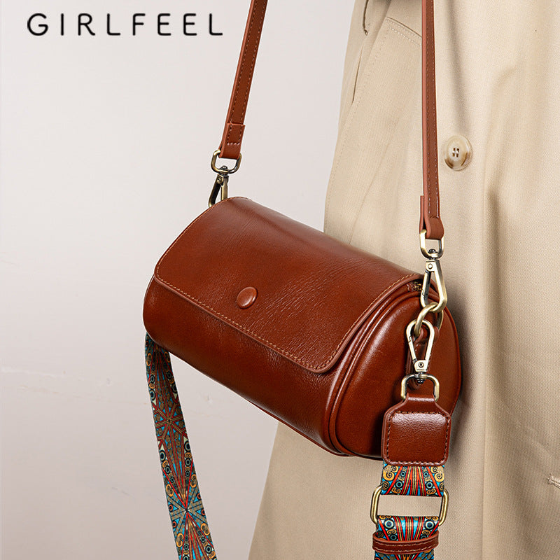 Women's High-grade Retro Vegetable Tanning Leather Genuine Bags