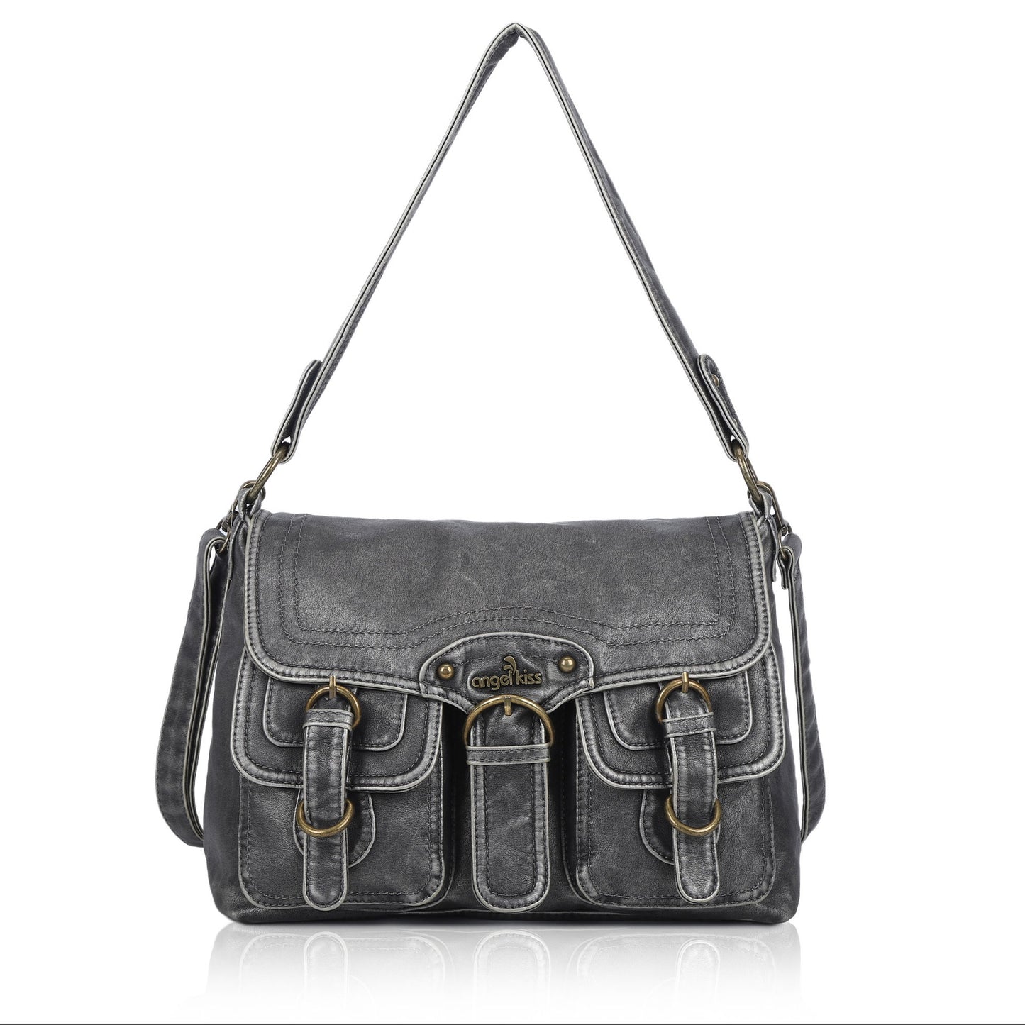 Women's Distressed Fashion Retro Popular Large Capacity Crossbody Bags