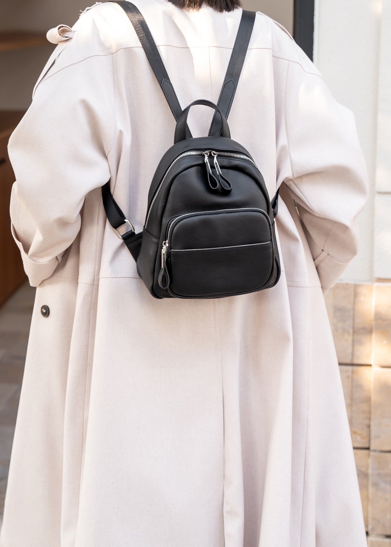 First Layer Leather Female Style Scholar Backpacks